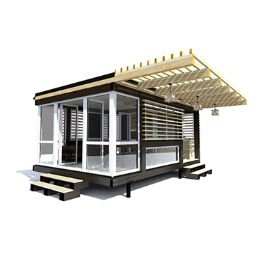 Model 40ft 20ft 2 Story Pod House Prefab Combination 3 Bedroom 2 Bath Apple Cabin